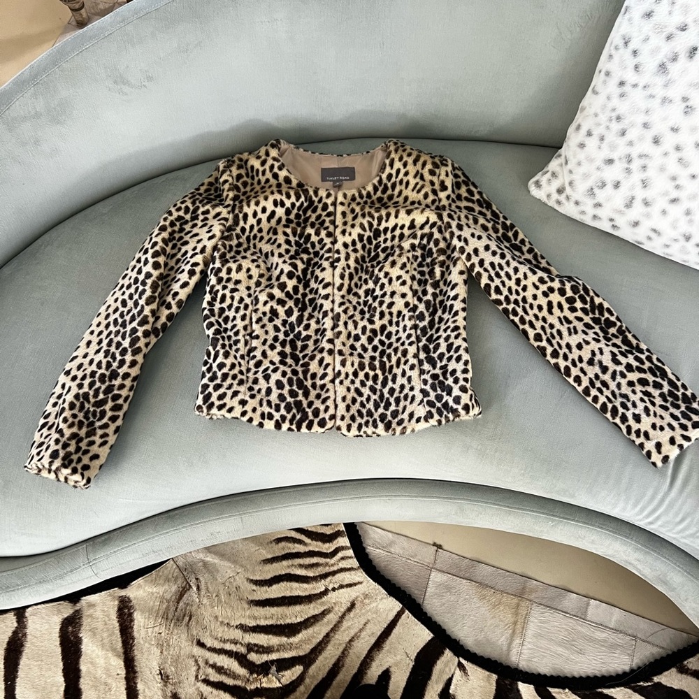 Tinley Road - Spotted Fur Jacket - Small